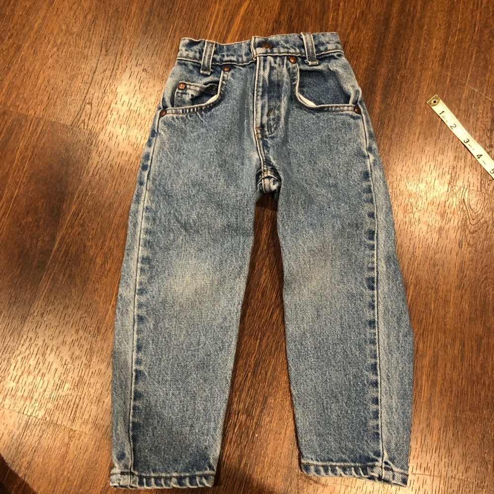 Vintage  1990s orange tab levi boy jeans 
4slim